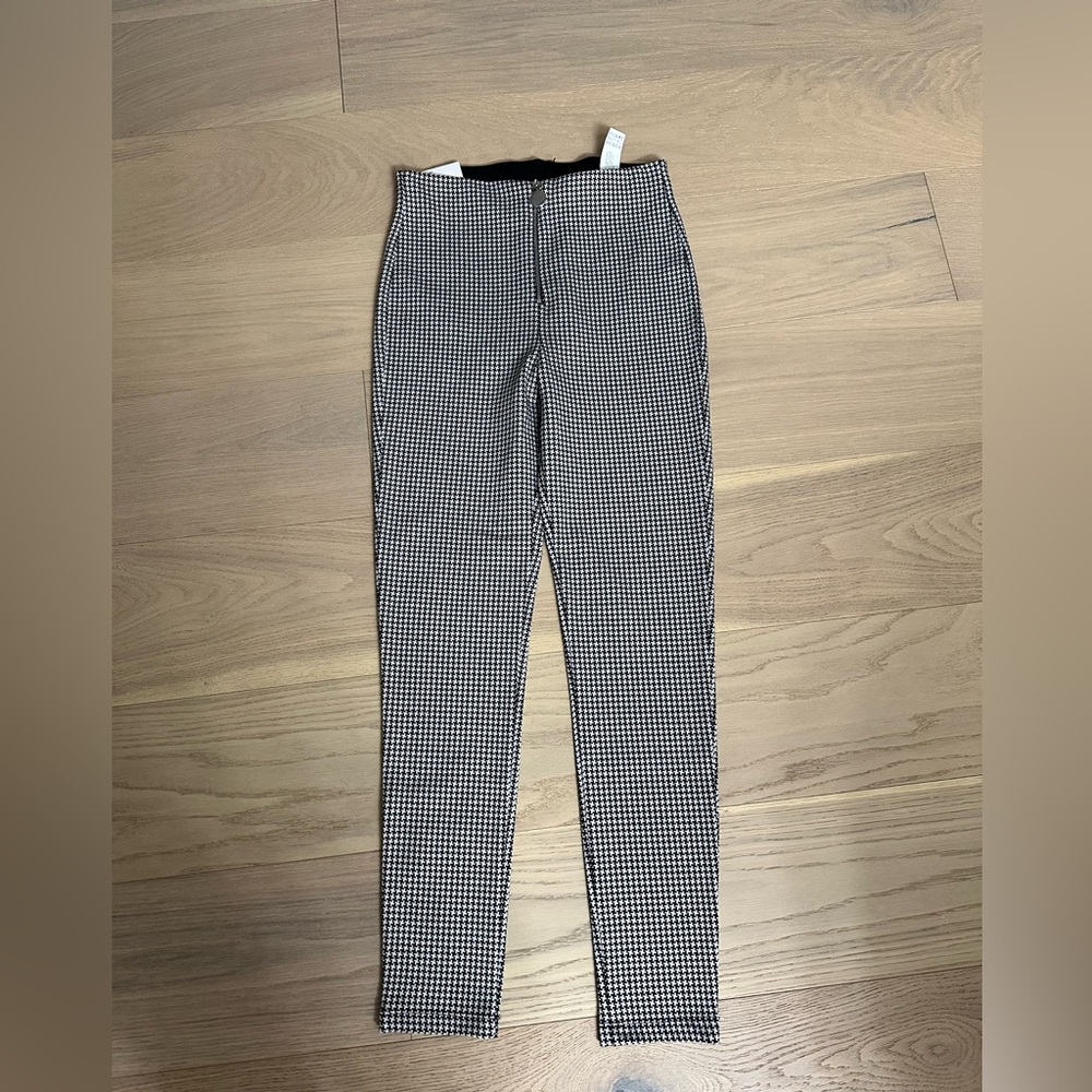 Zara Hi-rise Monochrome Houndstooth Leggings